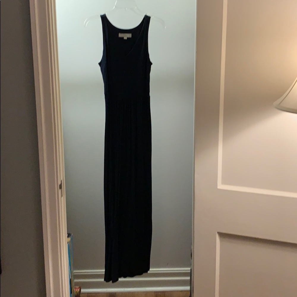 LOFT navy maxi dress with keyhole back